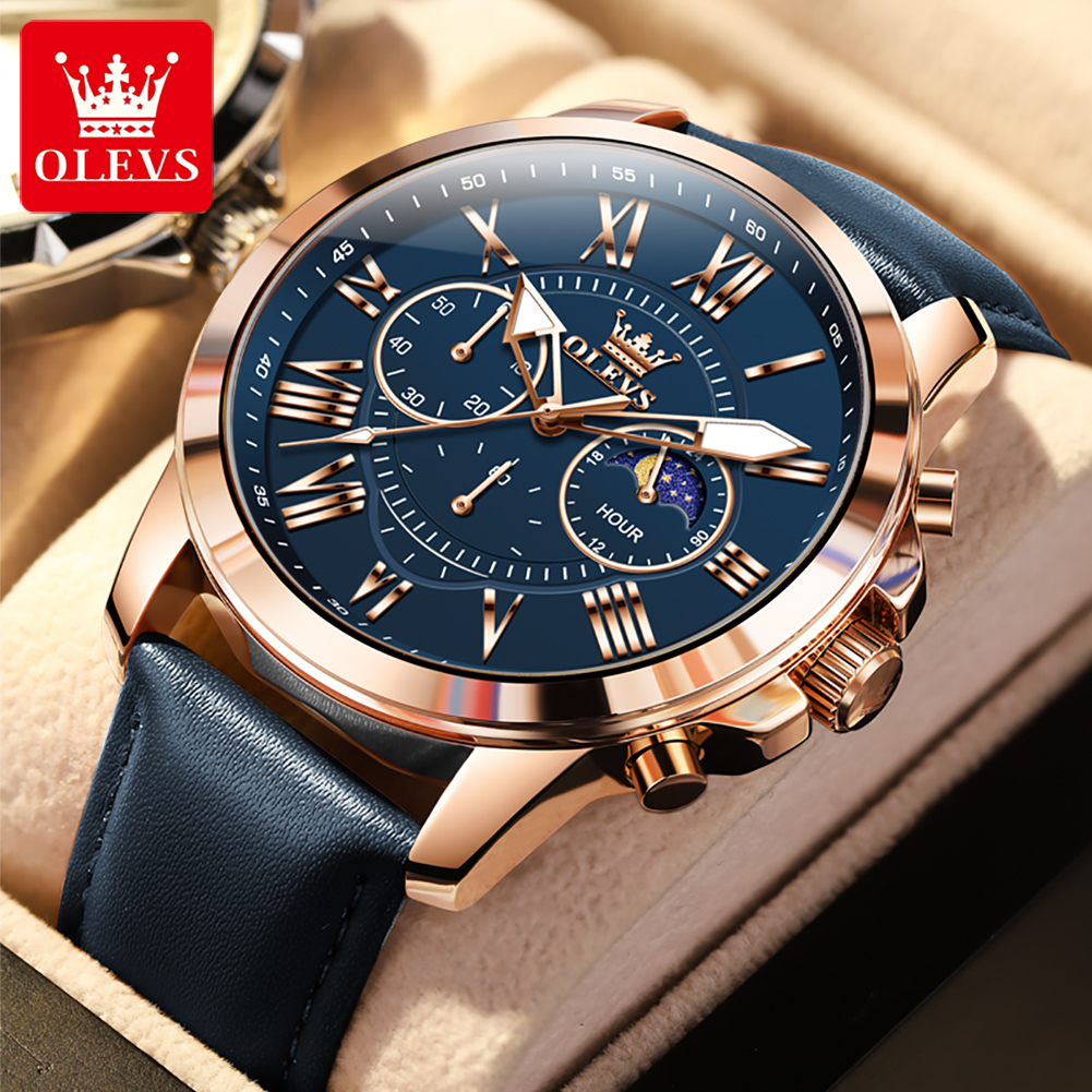 Smartwatch Watches Brands For Men - Zegarek męski OLEVS 3632, wielofunkcyjna tarcza,