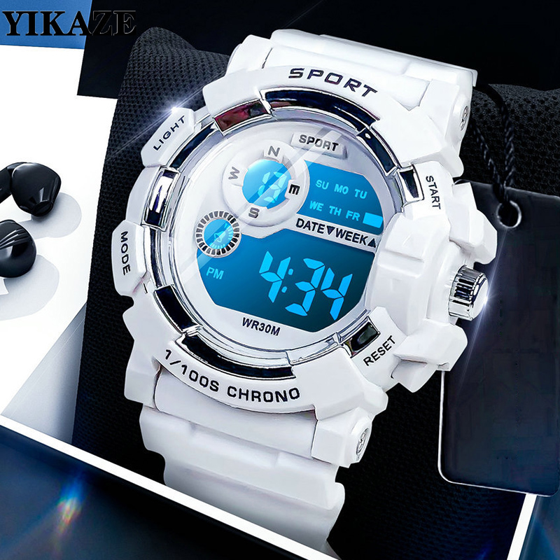 Smartwatch Digital Watches For Kid Boy With Alarm - YIKAZE zegarki dla dzieci moda Luminous