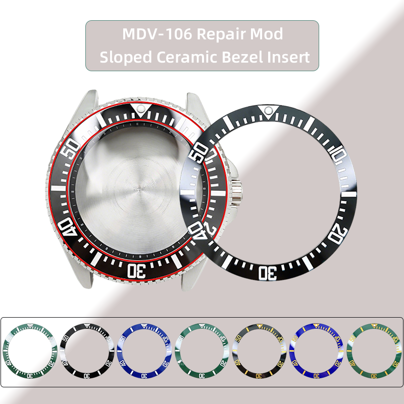 Watch Bezel Insert - Wkładka ceramiczna skośna do CASIO MDV-106,