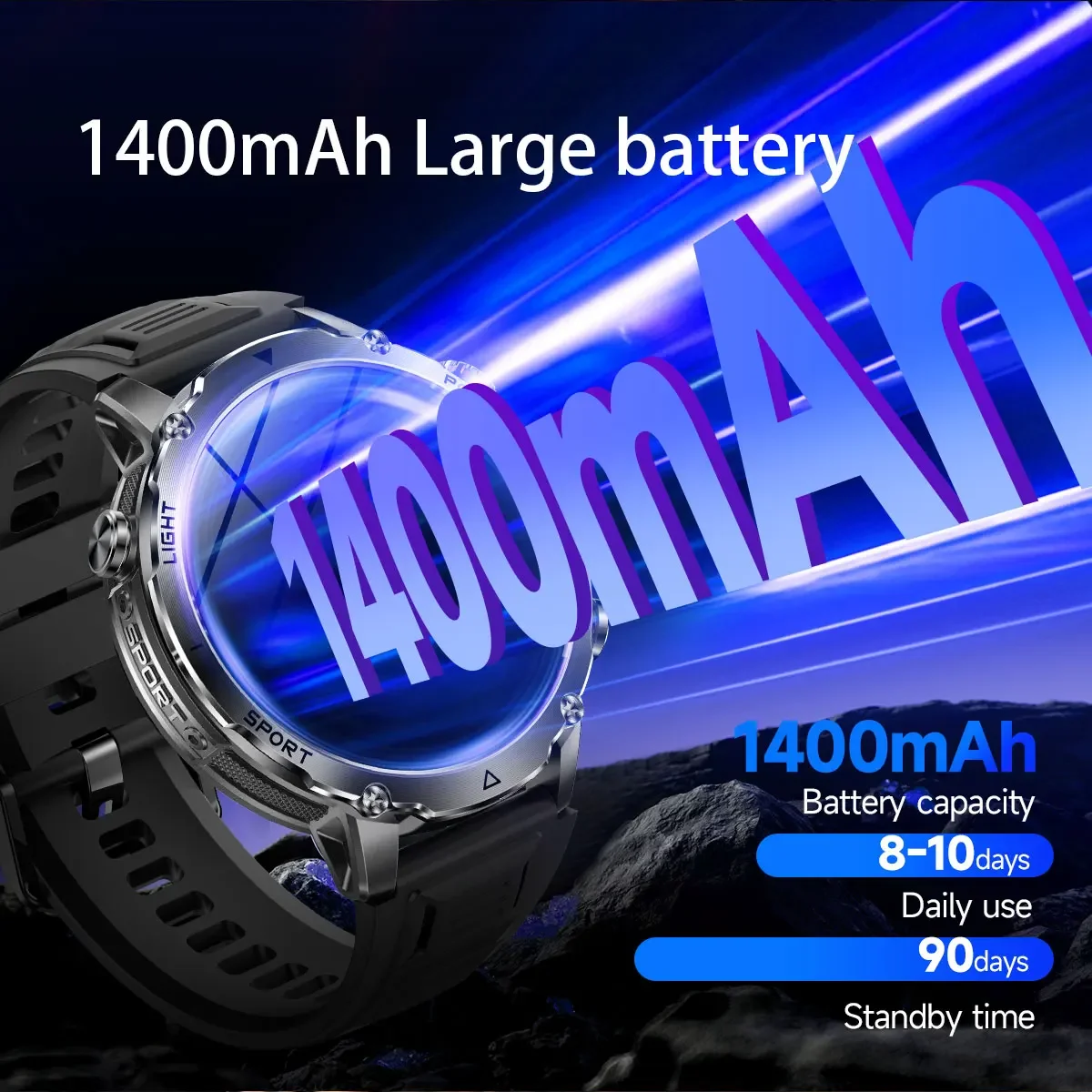 Smartwatch męski z dużą bateri – Smartwatch Watches Brands For Men recenzja i cena