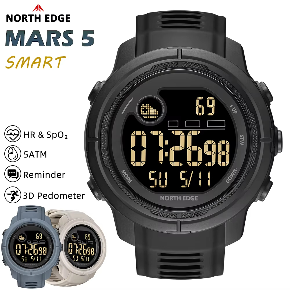 NORTH EDGE NEW MARS 5 Męski Ze – Smartwatch Digital Watches For Men recenzja i cena